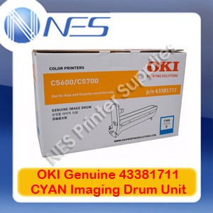 OKI Genuine 43381711 CYAN Imaging Drum Unit for C5600/C5700 (20K)